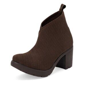 Charleston Barcelona Herringbone Prarie Equestrian Ankle Boot Brown Womens Sze 8